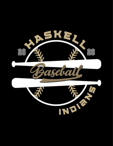 2026 Haskell Indians Baseball Roster Tee