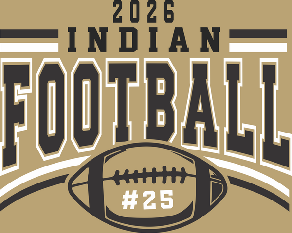 2026 Vegas Gold Indian Football Tee with Player Personalization