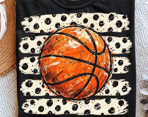 Polka Dot Stripe Basketball tee