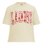 Lions Red and White Toile on Ivory Comfort Colors