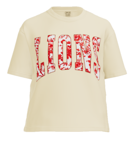 Lions Red and White Toile on Ivory Comfort Colors