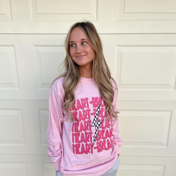 Heartbreaker Pink Long Sleeve Tee