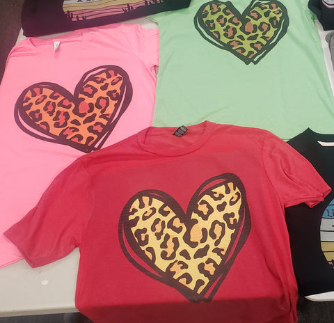 Leopard Heart Tee