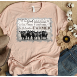 Farmer on Peach Crewneck (Fits True to Size)